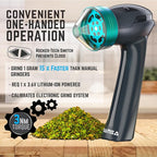 Mamba Original 1g Gray USB Electric Herb Grinder. Small Portable Metal Herbal Grinder Machine & Spice Mill for the Kitchen