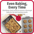 GoodCook Everyday Baking Pan with Metal Lid Nonstick Warp-Resistant Heavy-Gauge Steel Construction Even-Heating Oblong Cake Pan with Solid Oven-Safe Cover, 9x13-Inch, Gray