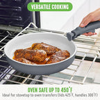 GreenLife 10 Piece Nonstick Pots & Pans Set, Detachable Handle & Stackable Cookware Set, Non Toxic PFAS-Free Skillets, Induction Kitchen Pans, Space Saving, Serving Bowls, Oven Safe, Graphite