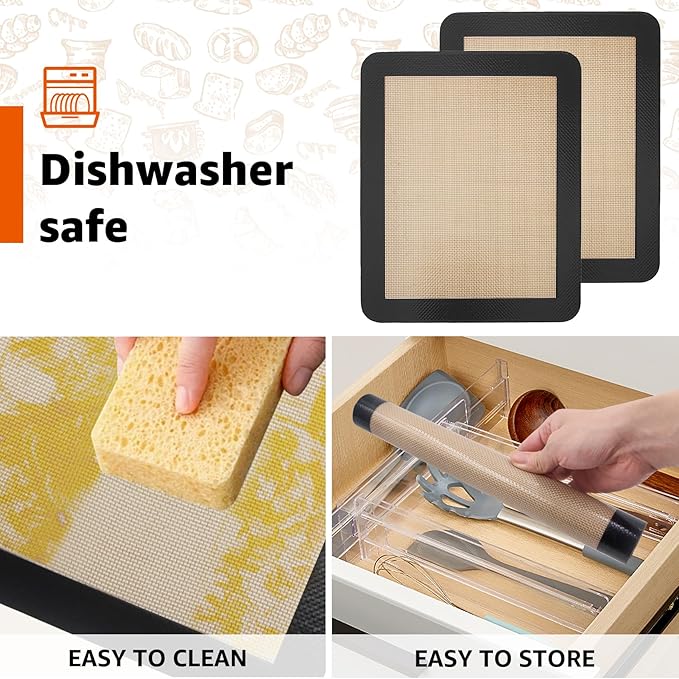 Silicone Baking Mats for 12 Inch Cake Pan/12x12 Cheesecake Pan/Toaster Oven Air Fryer Liner, 11.75"Square Food Grade Silicone Mats (Black, 1x Silicone Baking Mats for 9 x11")
