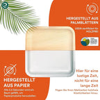 ECO SOUL Compostable 10 Inch Palm Leaf Square Plates (100 Count) Like Bamboo Plates | Biodegradable | Eco-Friendly, Microwave & Oven Safe