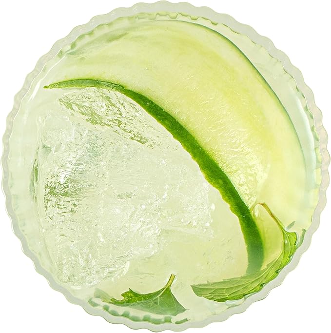 Restaurantware-Vetri 10 Ounce Highball Glasses, 24 Ribbed Drinking Glasses - No-Lead, Dishwashable, Clear Glass Tumblers For Scotch, For Drinking Liquor, Cocktail, Bourbon, Cognac, And More