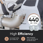 Tartle Kitchen - Stainless Steel Dual Blade Ice Shaver Snow Cone Maker Machine - Summer Parties & Refreshing Treats - Durable Easy to Use & Clean - Ideal for Catering, Restaurant & Commercial Kitchens