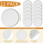 Dandat 12 Pieces 8 Inch Pizza Screen Round Aluminum Mesh Pans with Holes Bulk Seamless Pizza Trays for Oven Nonstick Baking Sheet Mesh Baking Screen for Party Kitchen Restaurant Cooking Supplies