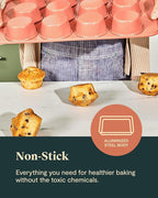 Caraway Nonstick Ceramic Bakeware Set (5 Pieces) - Baking Sheets, Assorted Baking Pans, & Storage - Aluminized Steel Body - Non Toxic, PTFE & PFOA Free - Navy