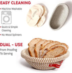 Sourdough Starter Kit – 34oz Starter Jar, 2 Cotton Rope Banneton Proofing Baskets, Magnetic Bread Lame for Scoring – Gift for Bakers & Complete Sourdough Bread Baking Set