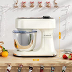 9-IN-1 Stand Mixer, 660W 12-Speed Kitchen Mixer, 5.5QT Bowl Household Food Mixers include Dough Hook, Whisk and Beater, Food Mixer for Most Home Cooks, Kitchen Scale for Baking and Most Home Cooks