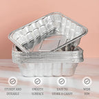 PLASTICPRO Disposable 10'' X 10'' X 3'' Inch Square Aluminum Tin Foil Baking Pans Bakeware - Cookware Perfect for Baking Cakes, Breads, Brownies, Bread, Meatloaf, Lasagna, Pack of 10