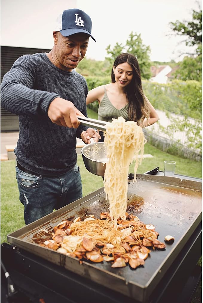 Razor Griddle 4-Burner Portable Outdoor Flat-Top Griddle with Foldable Prep Shelves, 37" Propane Gas Grill