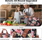 Weitars Lunch Bag for Women,Leak Proof Lunch Box for Work,Insulated Large Lunch Tote Bag with Removable Shoulder Strap, Lunch Bag For Picnic Hiking