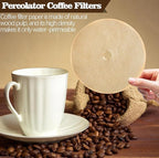 400 Count Percolator Coffee Filters, 3.75 In Unbleached Round Coffee Paper Filter for Percolator Coffee Pot, Disposable Disc Coffee Filter Suitable for Camping, Home, Office
