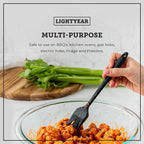 Lightyear Silicone Basting Pastry Brush Set (2 Pcs) ❘ 450°F Heat Resistant Oil Brush for Your Kitchen - Ideal For BBQ’s, Baking & Cooking 100% Food Grade Silicone - BPA Free & Dishwasher Safe (Purple)