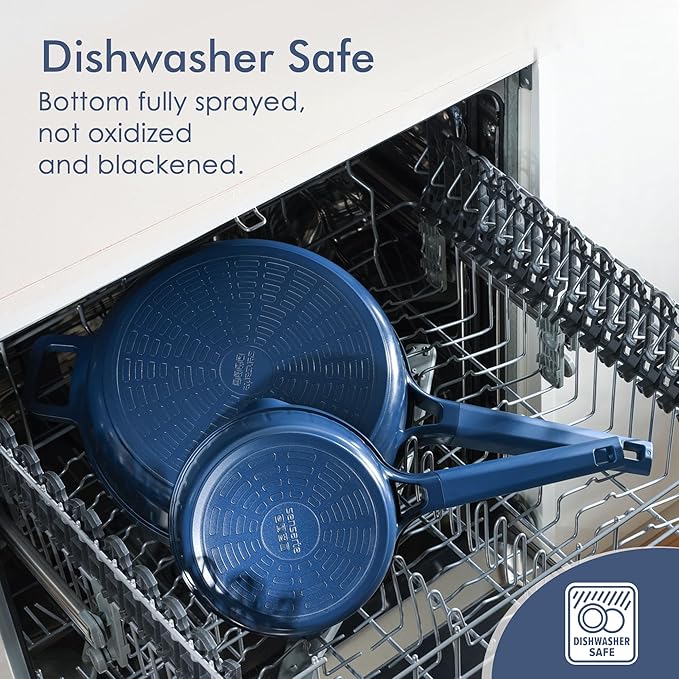 SENSARTE Ceramic Cookware Set Non-toxic 14 Pcs, Nonstick Pots and Pans Set, Dishwasher Safe Induction Cookware, Healthy Kitchen Cooking Set, PFOA/PFAS/PTFE Free