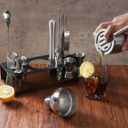 23-Piece Bartender Kit, Cocktail Shaker Set with Stand | Bar Drink Mixer Set with All Essential Bar Tools: Martini Shaker, Jigger, Strainer, Spoon, Muddler, Pourers, for Home, Bar, Party