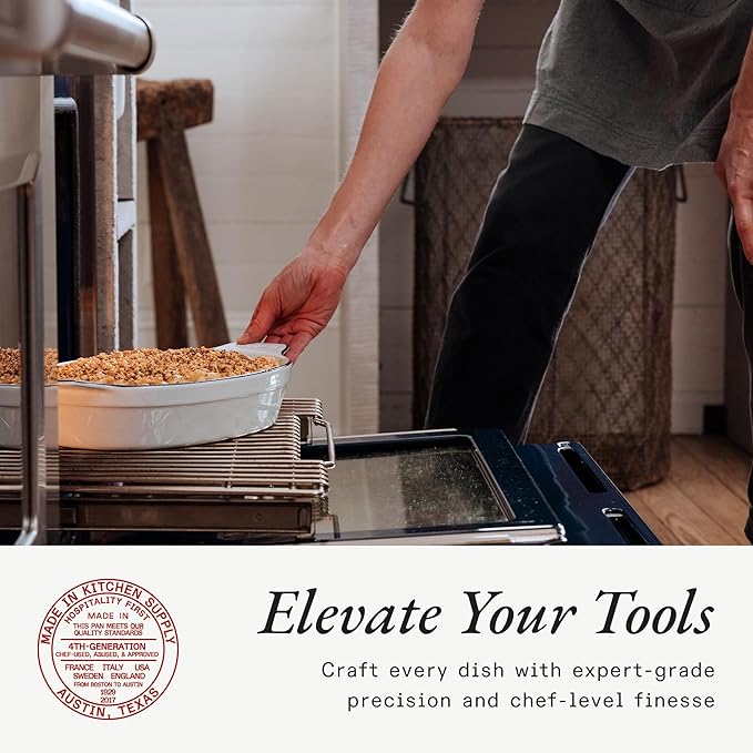 Made In Cookware - Oval Baking Dish - White - Hand Crafted Porcelain - Professional Bakeware - Made in France