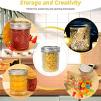 6 oz Glass Mason Jars, 30 Pack Regular Mouth Glass Canning Jars with Silver Aluminum Lids and Bands, Airtight Jam Jars for Food Storage, Pickling, Fermenting, Honey, Jelly, DIY Candles Decor