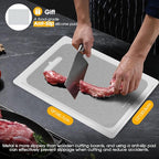 Titanium Cutting Board, 100% Pure Titanium, 2mm Thick, 18" x 12", Silver, Rectangular, Stain Resistant, Non-Slip, Meat, Vegetable, Fruit, Charcuterie, Bread, Cheese