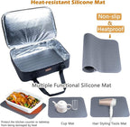 BAGSPRITE Insulated Casserole Carrier for Hot or Cold Food with Heat-resistant Mat, Casserole Dish Carrier Insulated Food Carrier, Hot Food Carrier, Foil Pan Carrier Fits 9" x 13" Baking Dish