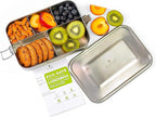Stainless Steel Lunch Box, 1-Tier Metal Bento Box Leak Proof with 5 Compartments, 50 Oz Metal Lunch Container, Meal Prep Food Container, with 50 ml Sauce Container