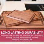 Walnut Wood Cutting Board - Made in USA - Reversible - by Virginia Boys Kitchens