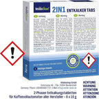 2in1 Descaler Tablets for Coffee Maschine and Coffee Maker - compatible with Keurig, Nespresso, Delonghi, Miele, Coffee Maker Pot