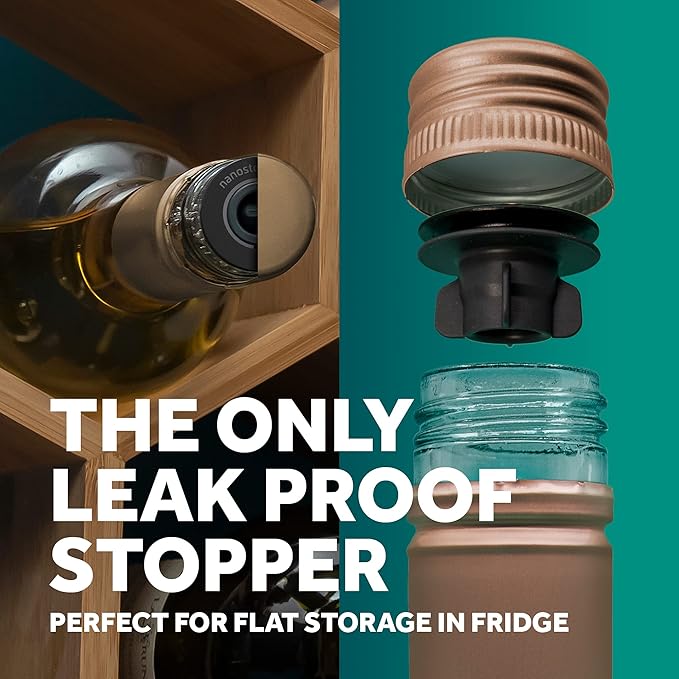 Airtender Wine Vacuum Pump Preserver with 3 Reusable Bottle Stopper Vacuum Seals for Wine Storage