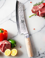 7" 67-Layer Genuine Damascus Santoku Knife, SGS Lab-Verified Sharpness & Edge Retention, Ergonomic Balanced Handle, Ideal for Home Use & Gifting