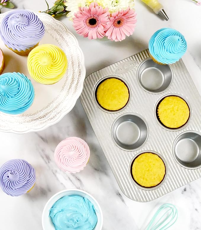 USA Pan Nonstick Toaster Oven 6 Cup Muffin Pan, Aluminized Steel