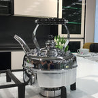 Newey & Bloomer Kensington No. 3 Tea Kettle, 1.9 Qt. - Solid Copper with Beechwood Handle Kitchen Essentials, Vintage-Inspired Boiler with Whistling Lid - Gas & Electric Stovetop Compatibility