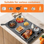 Food Warming Mat, 9 Temperature Modes & Upgraded Electric Heating Wire Full Surface Heating, Portable Warming Mat for Food, 6-Hours Auto Shut-Off Food Warming Mat for Buffet, Parties