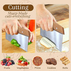 Multipurpose Bench Scraper, Dough Scraper and Dough Cutter for Flat Top Griddle, Bread, Pizza, and Pastry – Stainless Steel Griddle Scraper Chopper for Baking and Cooking