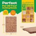 Riveira Bamboo End Grain Wood Cutting Board – Gourmet Bamboo Grandeur: 20 x 14 Wooden Cutting Boards – Wooden Cutting Boards For Kitchen Decorative – Innovative Juice Grooves End Grain Cutting Board