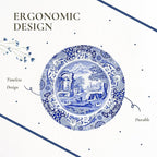 Spode Blue Italian 6.5" Bread & Butter Plate, Set of 4 - Classic Oriental-Inspired Porcelain Side Plates, Blue Ceramic Oriental Tableware for Appetizers, Desserts, Snacks - Made in England