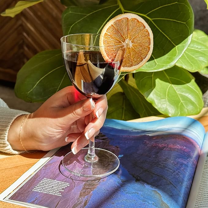 MORA Pure Nick and Nora Glasses, Set of 4-6oz - Smaller Cocktail Glass for Bijou, Old Pal, Aperitifs, Negroni, Vermouth, Wine, etc. Hand Blown Premium Crystal - Classic Bartender Mixology Glassware