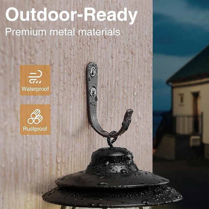 20Pcs Wall Hooks for Bathroom, Kitchen, Closet, and Garage - Black Metal Hooks for Hanging Coats, Towels, Hats, Keys, Bags, and Coffee Cups - Holds Up to 40 lbs