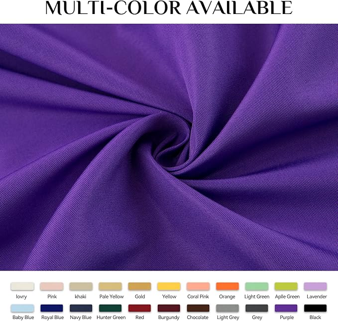 Softalker Rectangle Tablecloth, Waterproof & Stain Resistant Table Cloths Wrinkle Free Fabric Washable 210GSM Polyester Table Cover for Dining/Party/Outdoor - 90 x 156 inch,Purple
