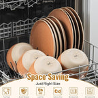 12 Pieces Dinnerware Sets,Plates and Bowls Sets, Handmade Reactive Glaze Dishes Set for 4 with at Least 10% Recycled Ceramic(Brownish Red)