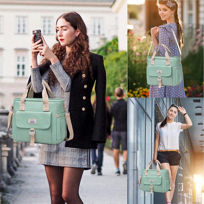 Weitars Insulated Lunch Bag for Men Women,Leak Proof Lunch Box for Work,Large Lunch Tote Bag With Removable Shoulder Strap with Side Pockets,Reusable Lunch Cooler Bag For Picnic Hiking