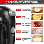 Lord Eagle Hand Mixer Electric 400W, 5 Speed handheld Mixer, 5 Stainless Steel Accessories for Baking Cake Egg Cream Food Beater, Turbo Boost/Self-Control Speed + Eject Button