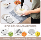 E-far Colander with Mixing Bowl Set, 4-1 Stainless Steel Colander Strainers Bowl with Graters for Kitchen, Rotatable Food Strainer Bowl for Rinsing Fruits Vegetables/Draining Pasta - Khaki