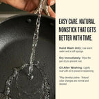 Alva Artist 11” Carbon Steel Frying Pan – Naturally Nonstick & No PTFE, PFOA, PFAS – Chef-Grade Heat Control for Even Cooking – Oven & Induction Safe – Easy to Clean & Built to Last a Lifetime