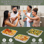 INFINITY EL Disposable Aluminum Foil Pans 10 Pack | Full Size 20.5" x 13" x 3" Deep Disposable Pan, Aluminum Baking Pans | Heavy Duty Foil Pan for Roasting Turkey, Lasagna, Thanksgiving, Christmas
