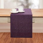 Solino Home Linen Table Runner 120 Inches Long - Athena, 100% Pure Linen Grape 14 x 120 Inch Table Runner for Dining, Summer, Fall, Autumn, Halloween