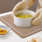 Placemats Set of 4, Heat Resistant & Waterproof Table Mats for Dining, Non Slip Scratch Proof Place Mats for Kitchen, Easy to Clean - Outdoor,Indoor Use（17x12 Inch）