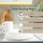 DON & CLAIRE Stone Dish Drying Mat for Kitchen Counter - Quick Drying, Super Absorbent, Non-Slip Mat for Dishes, Glassware, Fast Dry Stone Mat for Kitchen Sink, Easy to Clean | (21.5" x 16.3", Marble)