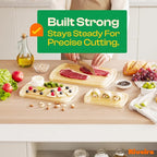 Riveira Two Tone Bamboo Wood Cutting Board – Versatile And Durable: Set Of 3 Pcs Rectangular Wooden Cutting Board – Natural Wooden Cutting Boards For Kitchen – Complete Bamboo Wooden Chopping Board