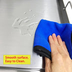 Direct Store Parts DS126 Stainless Steel BBQ Cooking Griddle, Universal Flat Top Griddle with 2 Handles for Most Gas Grills, W18"×D12.5"×H2.75", Heavy Duty Stainless Steel Griddle 1pc, Middle size