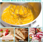 Wire Whip for KitchenAid Stand Mixer, airkitrep KN256 Stainless Steel Whisk Attachment, 6 Wire Whip Attachment Fits for Kitchen Aid 5-6 Quart Bowl-Lift Mixer, KP26, KD26, Pro 6500 Series Mixer