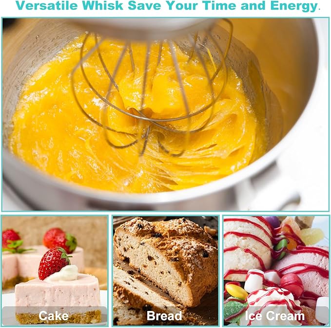 Wire Whip for KitchenAid Stand Mixer, airkitrep KN256 Stainless Steel Whisk Attachment, 6 Wire Whip Attachment Fits for Kitchen Aid 5-6 Quart Bowl-Lift Mixer, KP26, KD26, Pro 6500 Series Mixer