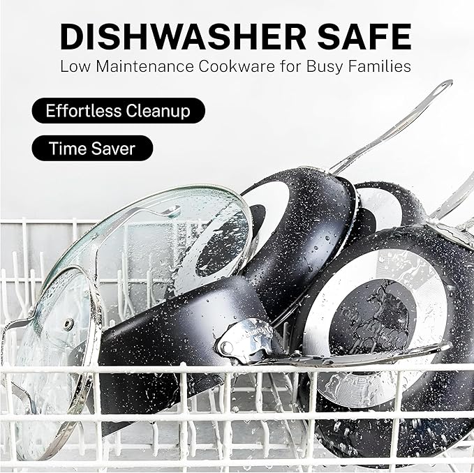 GRANITESTONE 20 Pc Complete Pots and Pans Set Non Stick Cookware Set with Saute Pan, Bakeware, Steamer, Cooking Utensils, Made Without PFOA PFOS, Oven and Dishwasher Safe